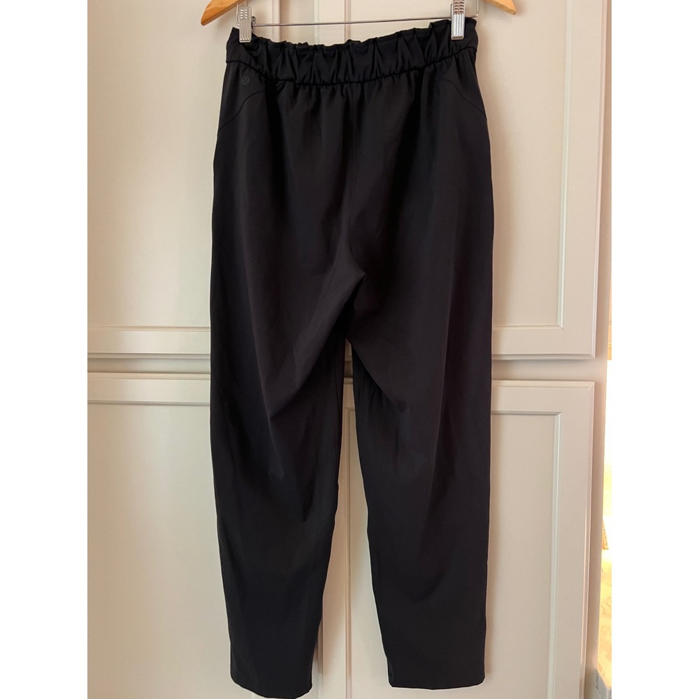 Lululemon On the Fly 7/8 Pant Black Luxtreme High Rise Drawstring Trousers - Picture 6 of 9